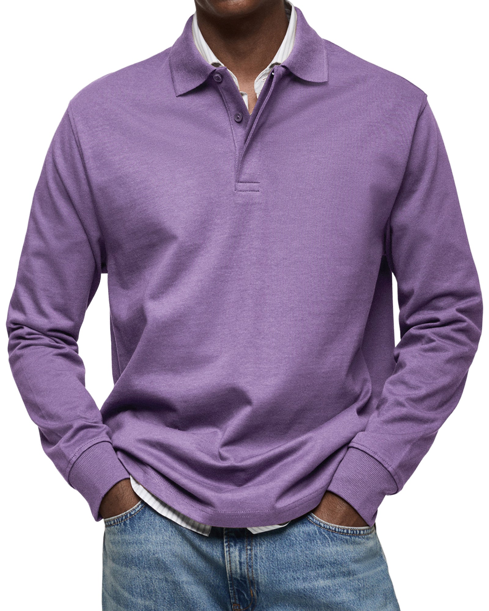 Ethan | Classic Long Sleeve Polo Shirt for Men 7