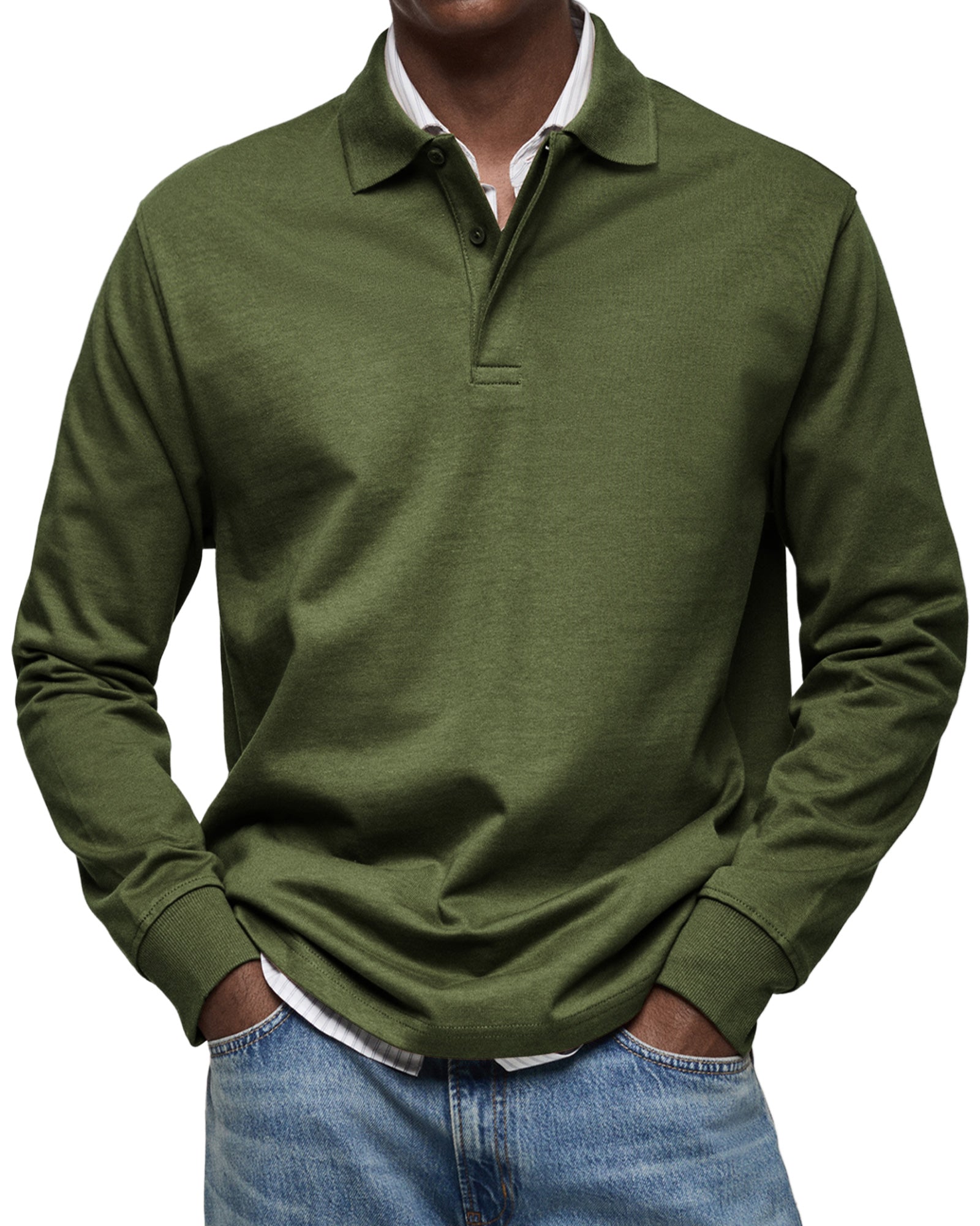 Ethan | Classic Long Sleeve Polo Shirt for Men 8