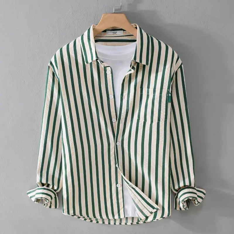 Ethan | Classic Striped Men's Dress Shirt for Casual and Formal Wear 1