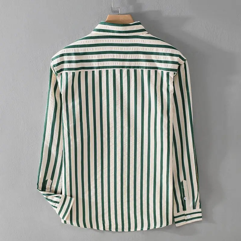Ethan | Classic Striped Men's Dress Shirt for Casual and Formal Wear 2