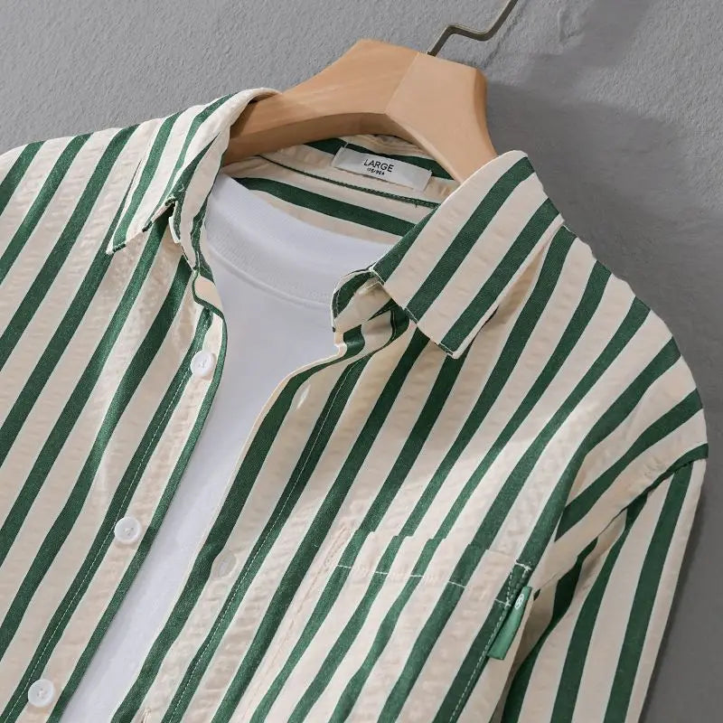 Ethan | Classic Striped Men's Dress Shirt for Casual and Formal Wear 3