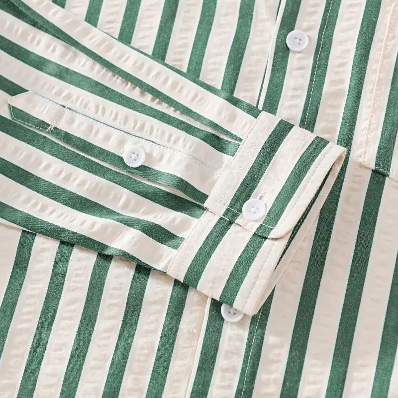 Ethan | Classic Striped Men's Dress Shirt for Casual and Formal Wear 4