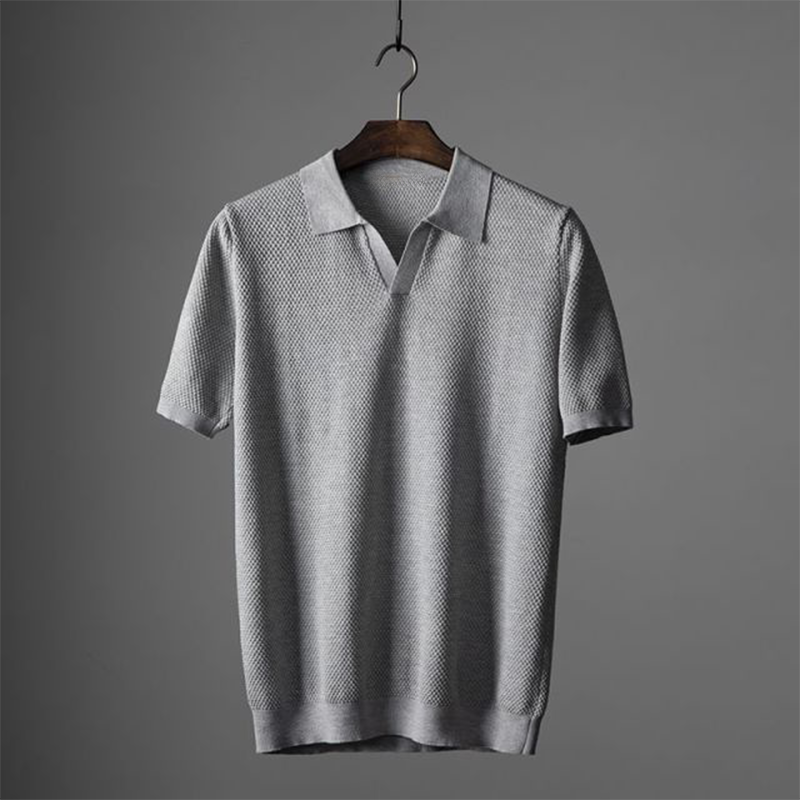 Ethan | Classic Textured Mens Polo Shirt for Effortless Summer Style 1