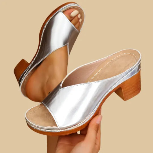 Ethan | Comfortable Orthopaedic Chunky High Heel Sandals 3