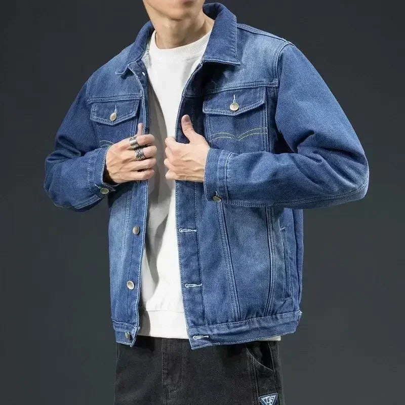 Ethan | Cozy Sherpa Lined Denim Jacket for Men 4