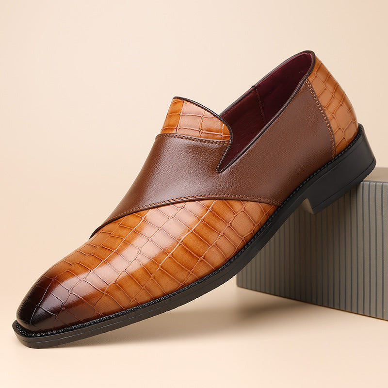 Ethan | Elegant Croc-Textured Mens Leather Loafers 0
