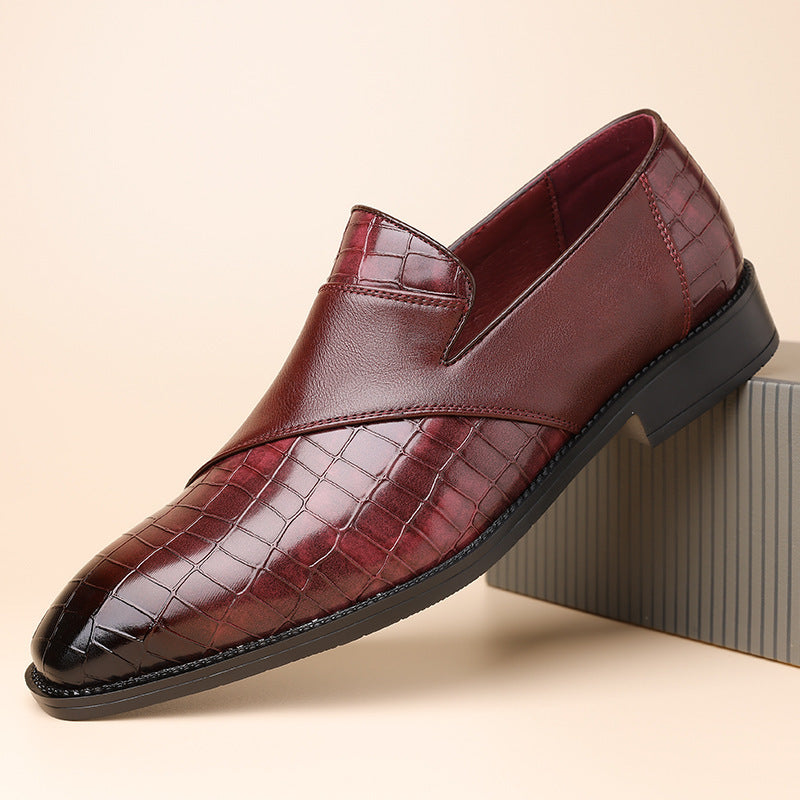 Ethan | Elegant Croc-Textured Mens Leather Loafers 1