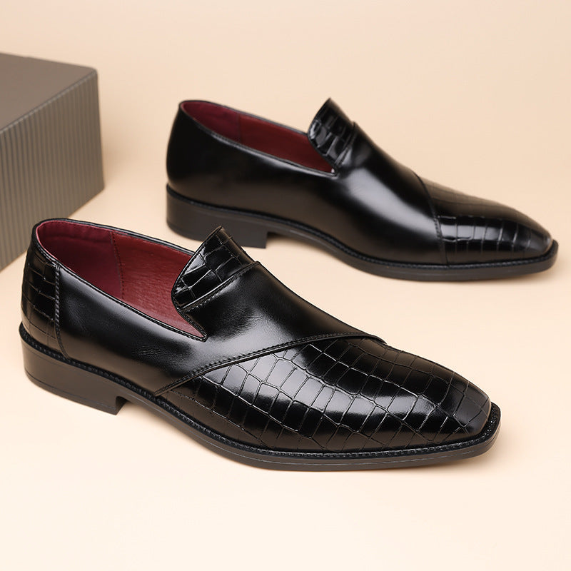 Ethan | Elegant Croc-Textured Mens Leather Loafers 2