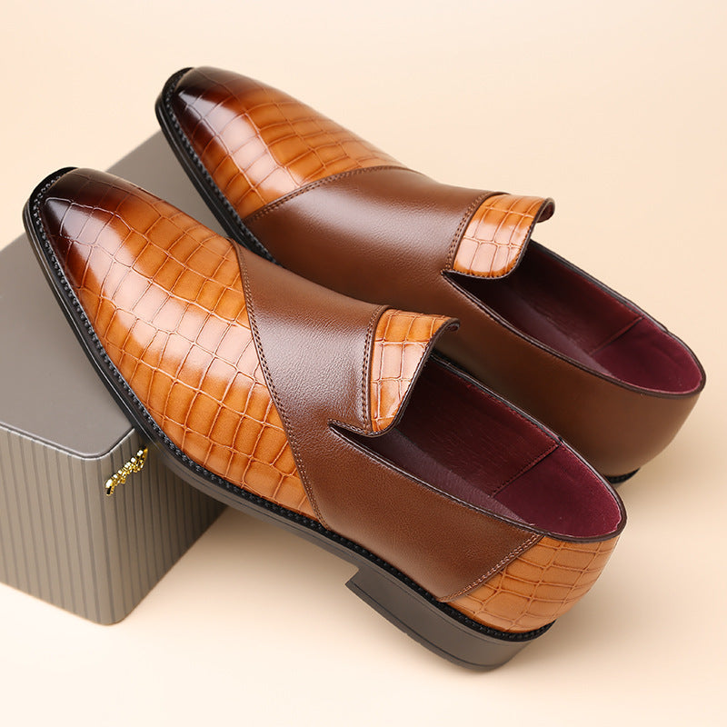 Ethan | Elegant Croc-Textured Mens Leather Loafers 3