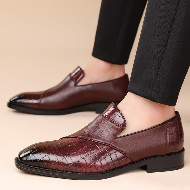 Ethan | Elegant Croc-Textured Mens Leather Loafers 4