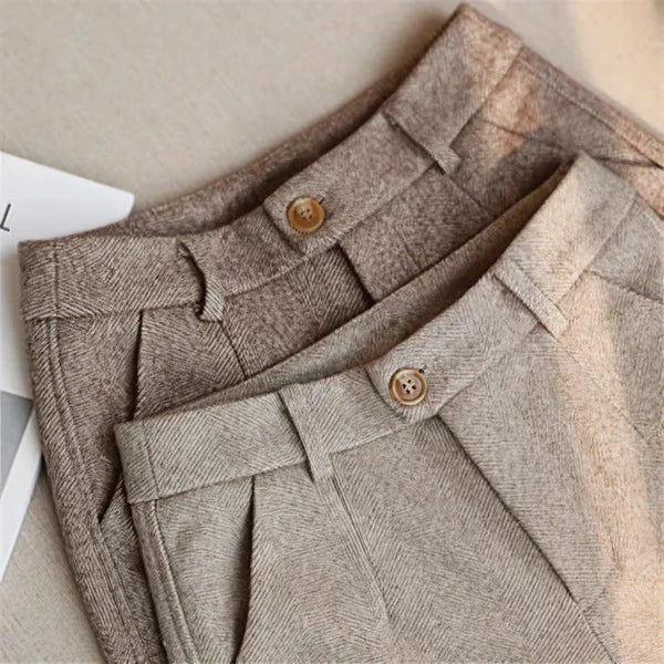 Ethan | Elegant Pleated High Waist Trousers 0