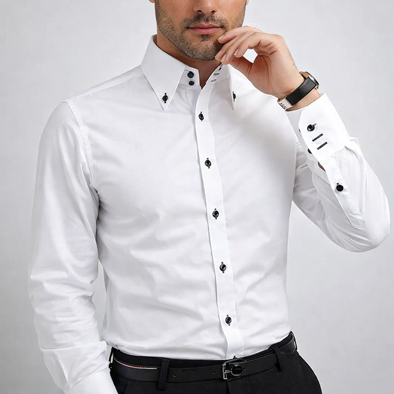 Ethan | Elegant Structured Men's Dress Shirt for Formal Occasions 3