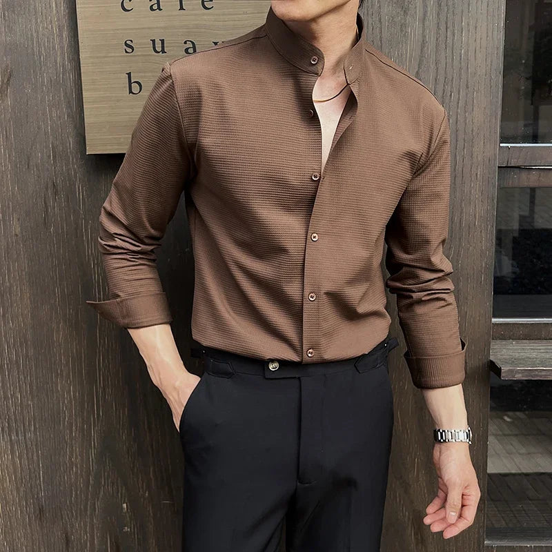 Ethan | Elegant Textured Men's Dress Shirt 0