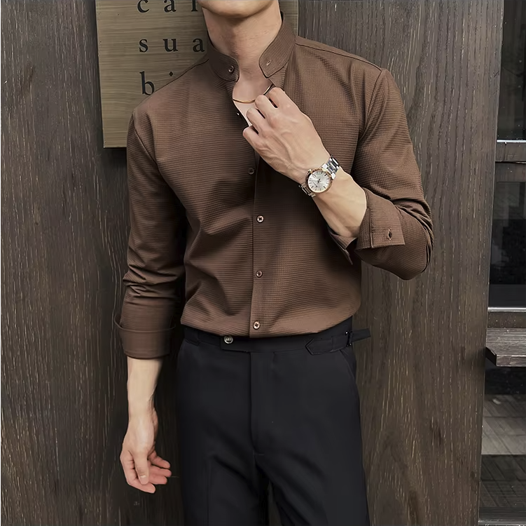 Ethan | Elegant Textured Men's Dress Shirt 1