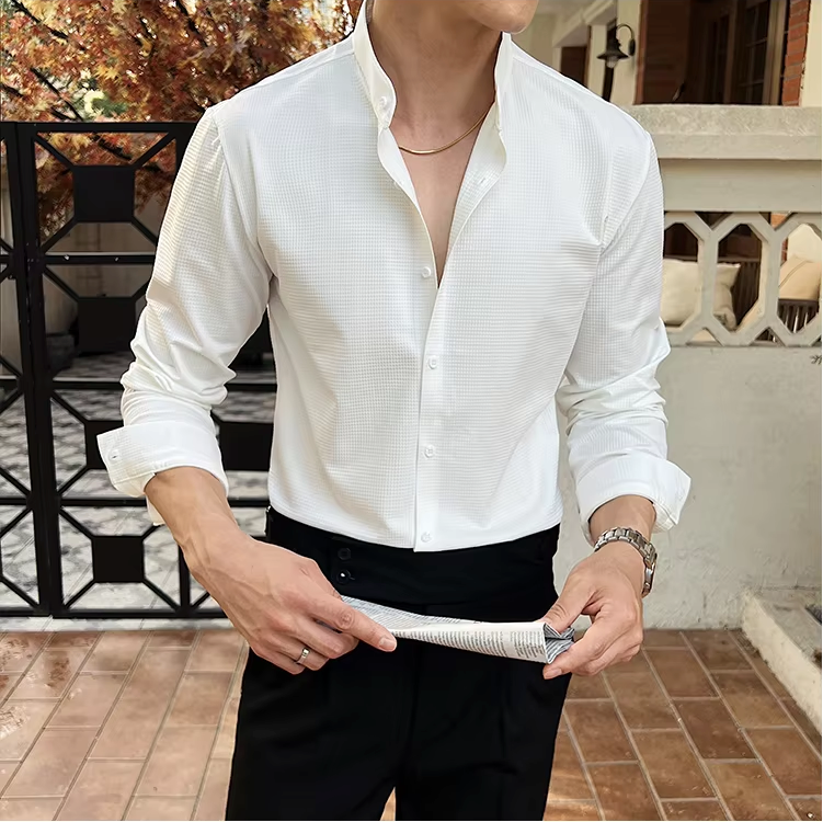 Ethan | Elegant Textured Men's Dress Shirt 3