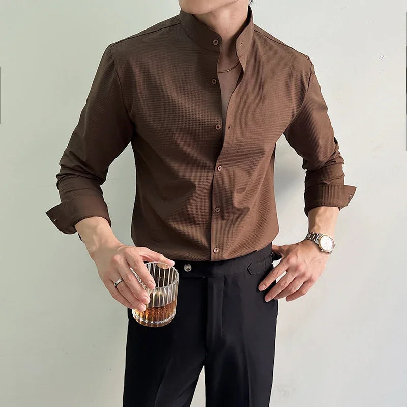 Ethan | Elegant Textured Men's Dress Shirt 4