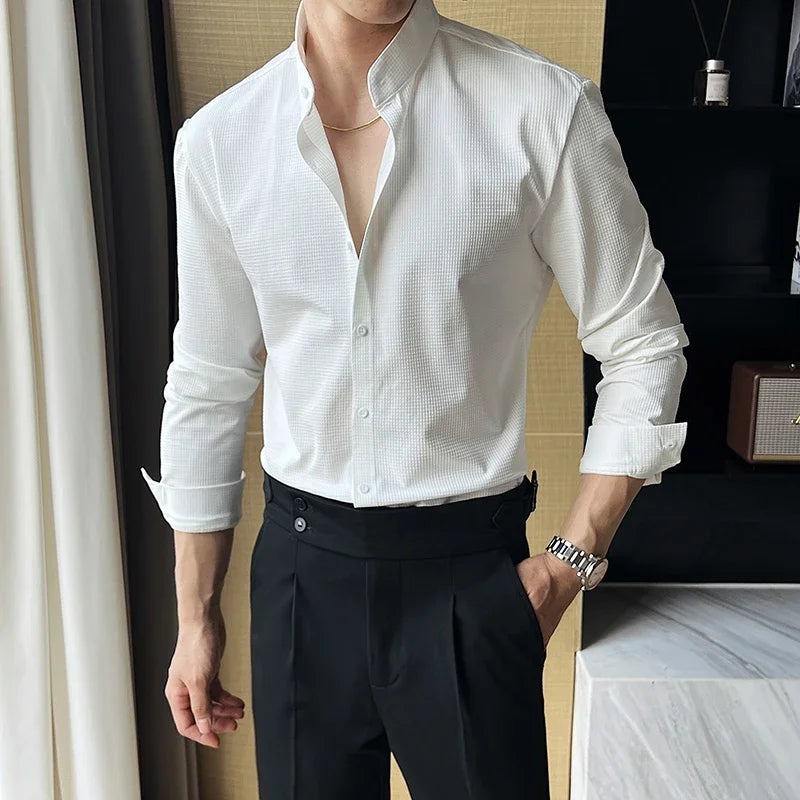 Ethan | Elegant Textured Men's Dress Shirt 5