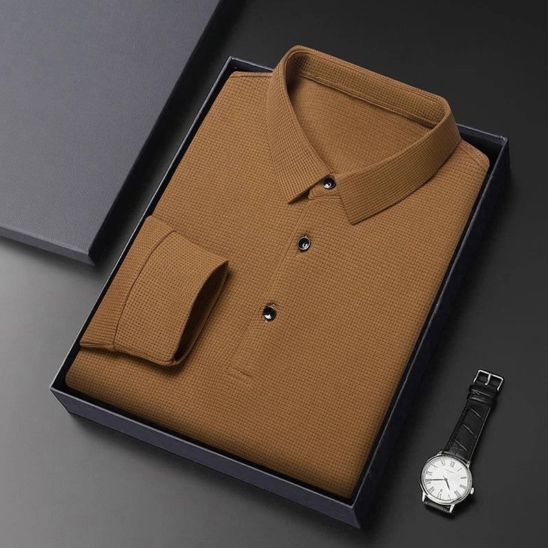 Ethan | Modern Slim-Fit Long Sleeve Polo Shirt 1