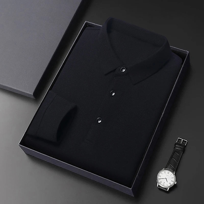 Ethan | Modern Slim-Fit Long Sleeve Polo Shirt 4