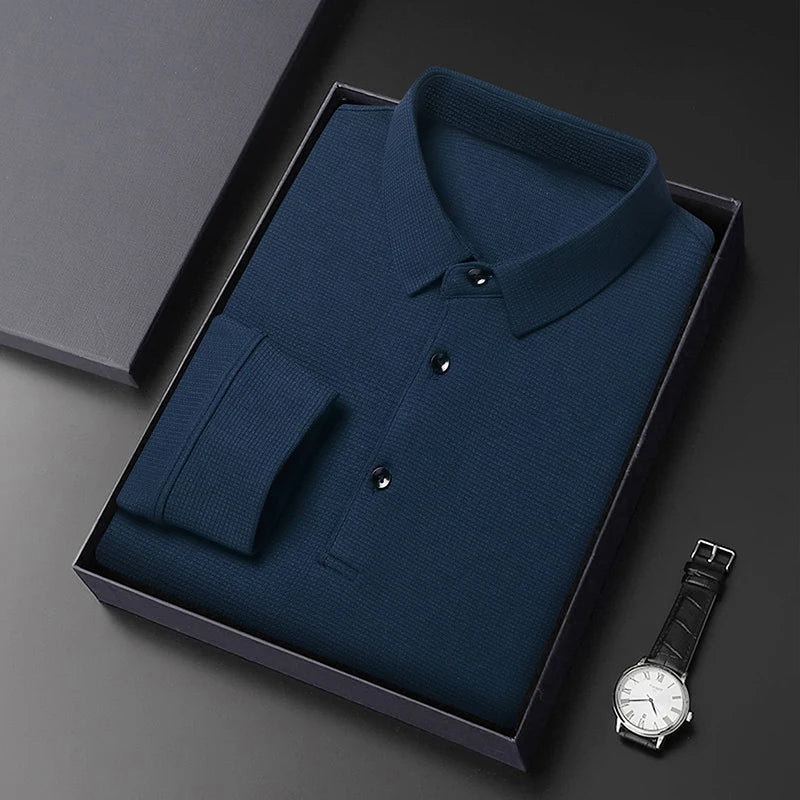 Ethan | Modern Slim-Fit Long Sleeve Polo Shirt 5