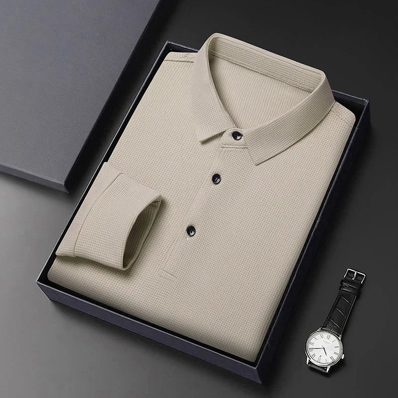 Ethan | Modern Slim-Fit Long Sleeve Polo Shirt 7