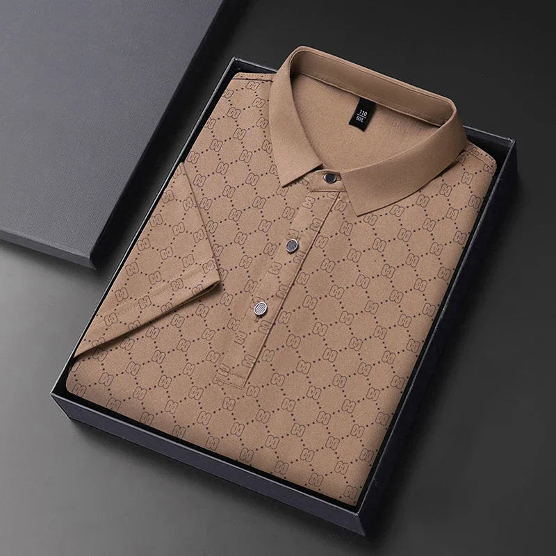 Ethan | Modern Stylish Mens Polo Shirt with Unique Print 1