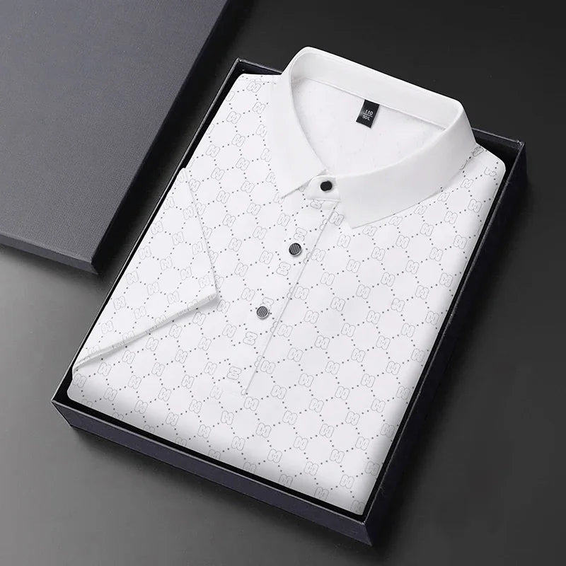 Ethan | Modern Stylish Mens Polo Shirt with Unique Print 3
