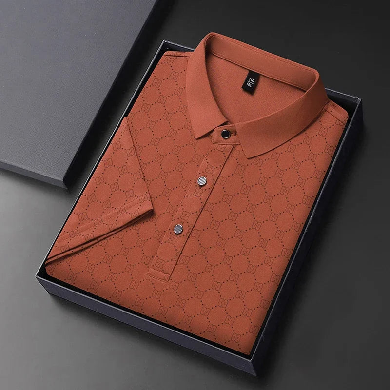Ethan | Modern Stylish Mens Polo Shirt with Unique Print 4