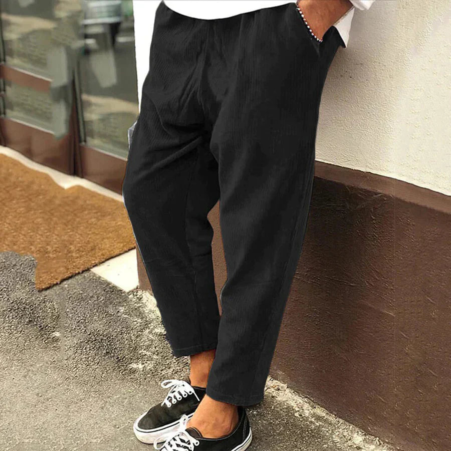 Ethan | Relaxed Fit Casual Ankle Grazer Pants 0