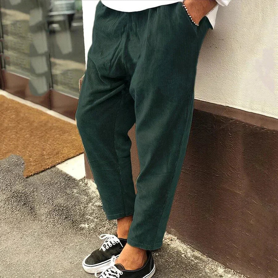 Ethan | Relaxed Fit Casual Ankle Grazer Pants 3