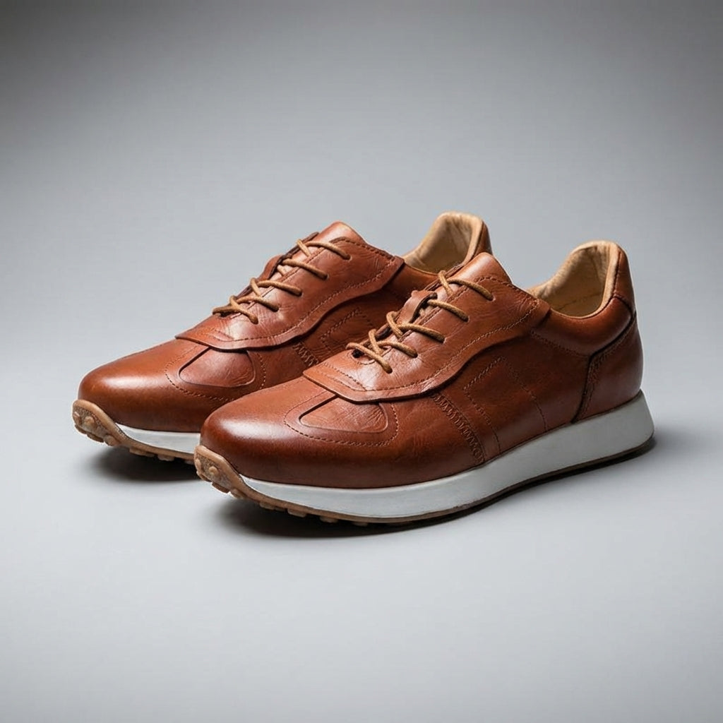Ethan | Stylish Hand-Stitched Cowhide Sneakers 0