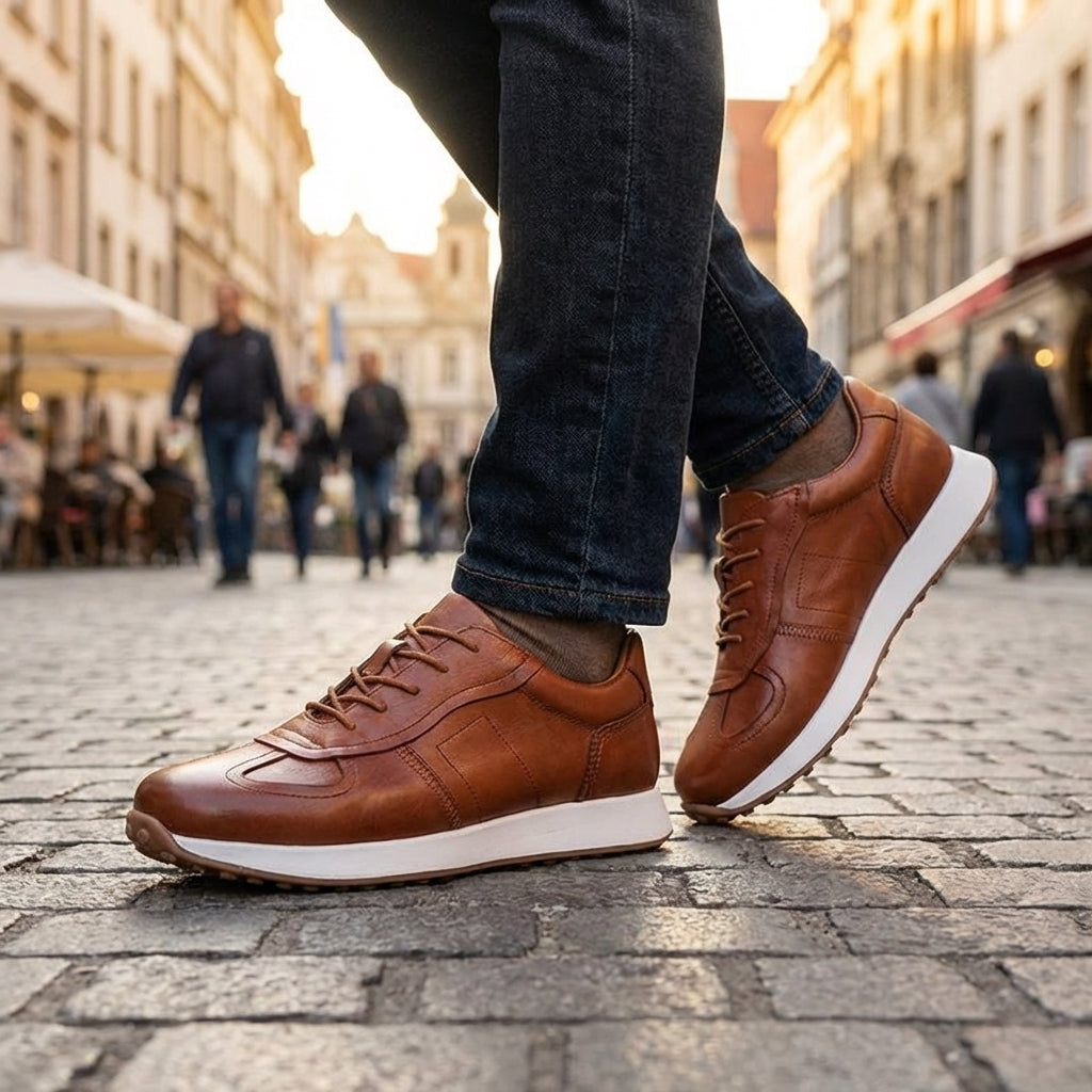 Ethan | Stylish Hand-Stitched Cowhide Sneakers 7