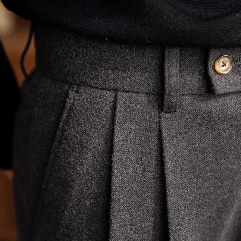 Ethan | Stylish High Waisted Pleated Trousers 1
