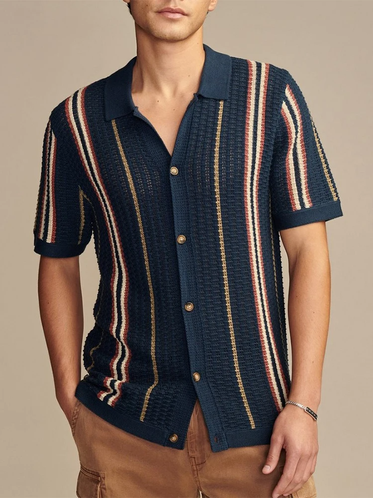 Ethan | Stylish Lightweight Retro Stripe Men's Shirt 3