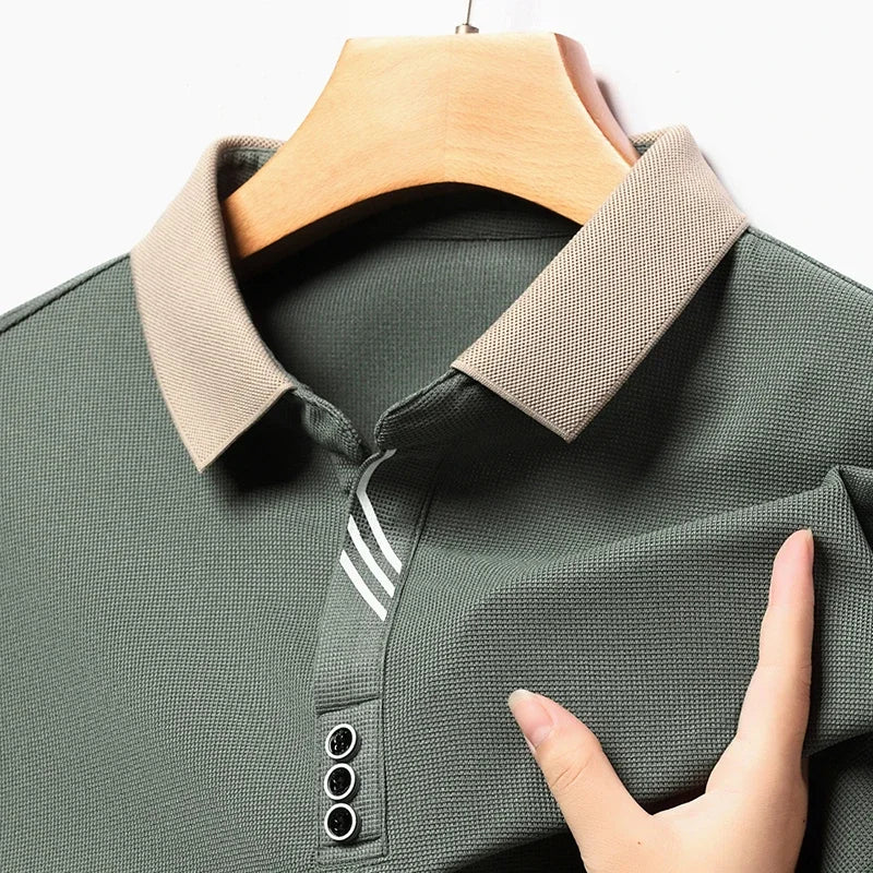 Ethan | Stylish Long Sleeve Polo Shirt for Men 1