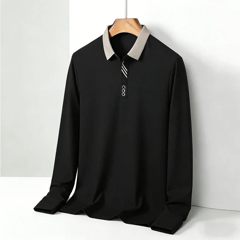 Ethan | Stylish Long Sleeve Polo Shirt for Men 10