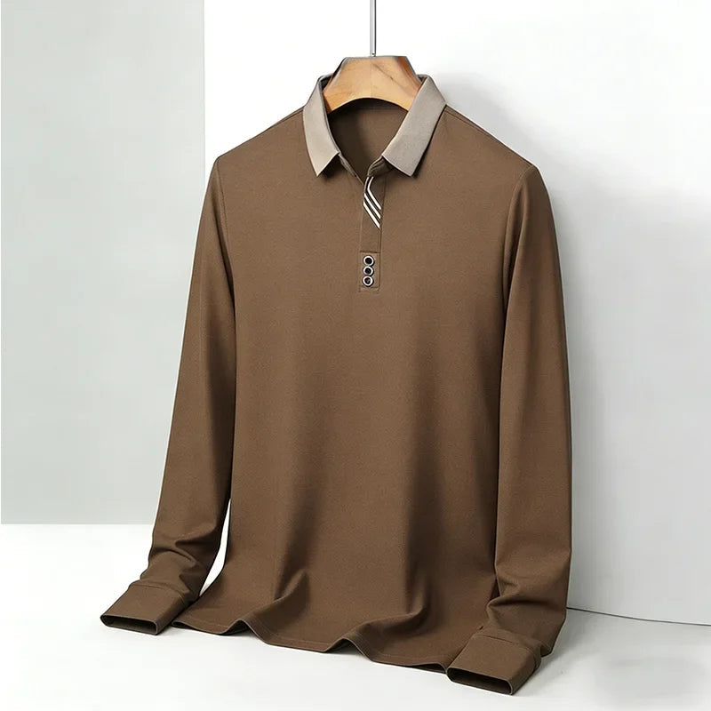 Ethan | Stylish Long Sleeve Polo Shirt for Men 11