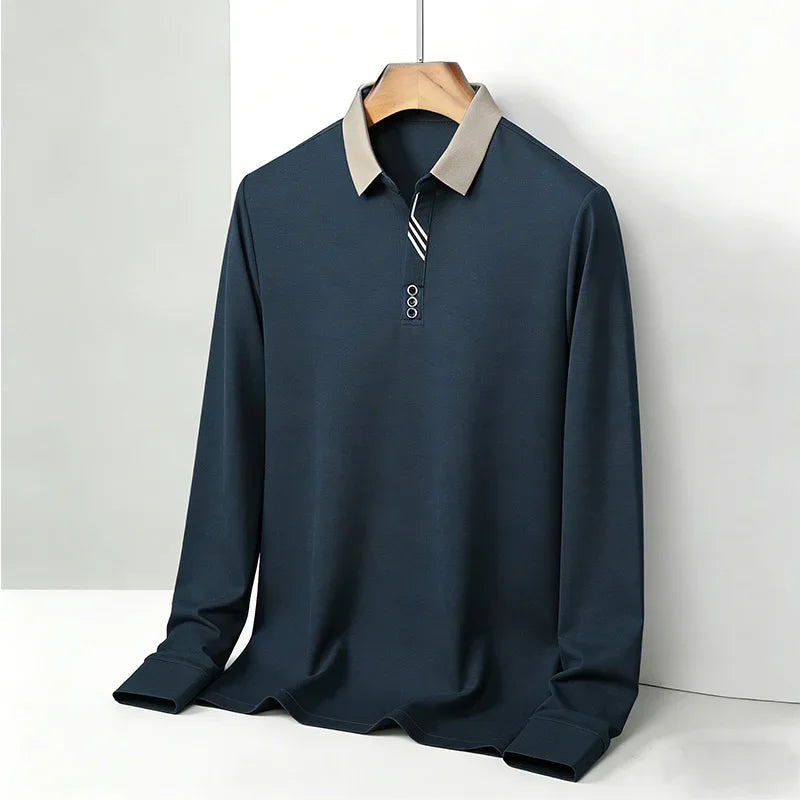 Ethan | Stylish Long Sleeve Polo Shirt for Men 4