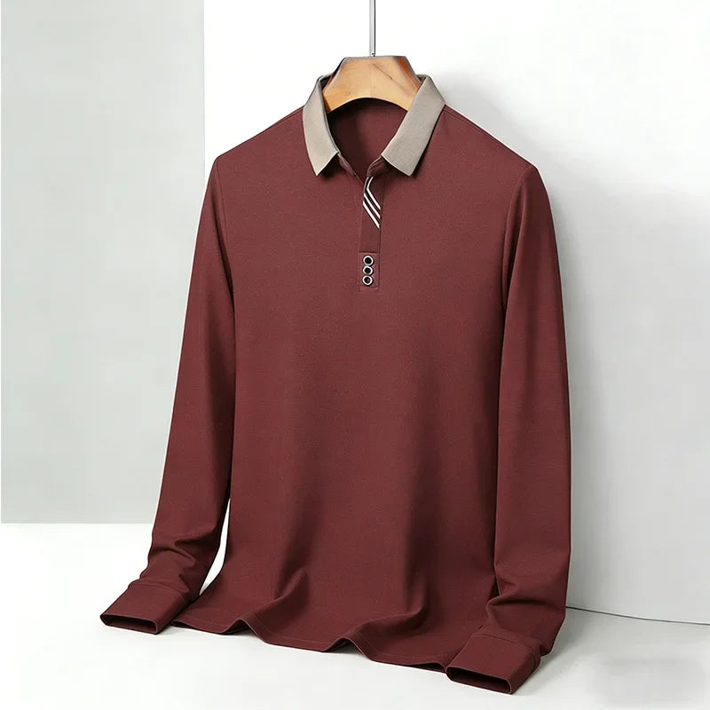 Ethan | Stylish Long Sleeve Polo Shirt for Men 7