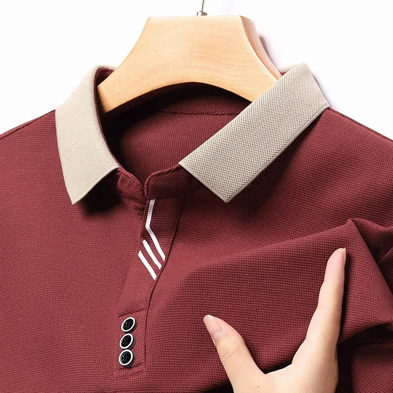 Ethan | Stylish Long Sleeve Polo Shirt for Men 8