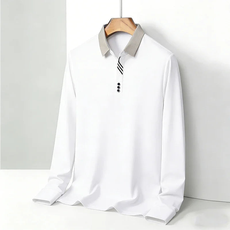 Ethan | Stylish Long Sleeve Polo Shirt for Men 9