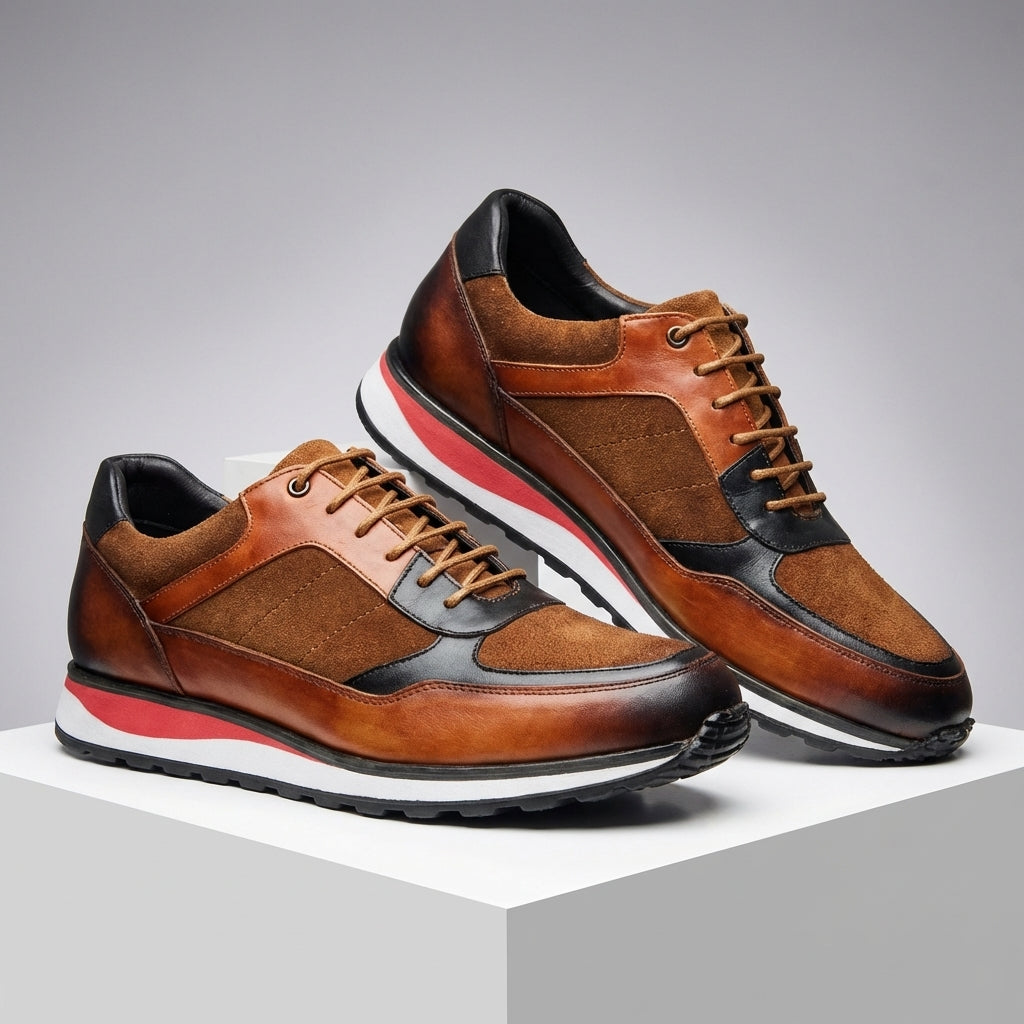 Ethan | Stylish Retro Leather Sneakers for Comfort 0
