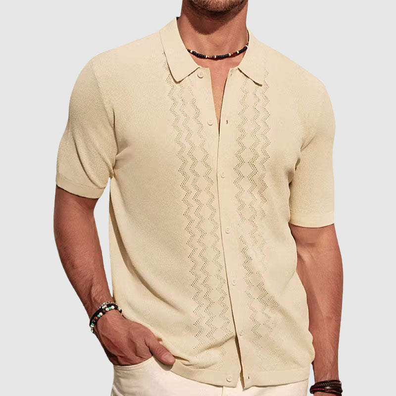 Ethan | Stylish Short-Sleeve Men's Knitted Shirt 2