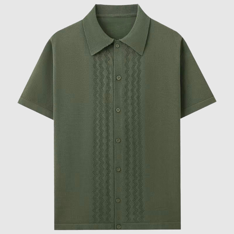 Ethan | Stylish Short-Sleeve Men's Knitted Shirt 4