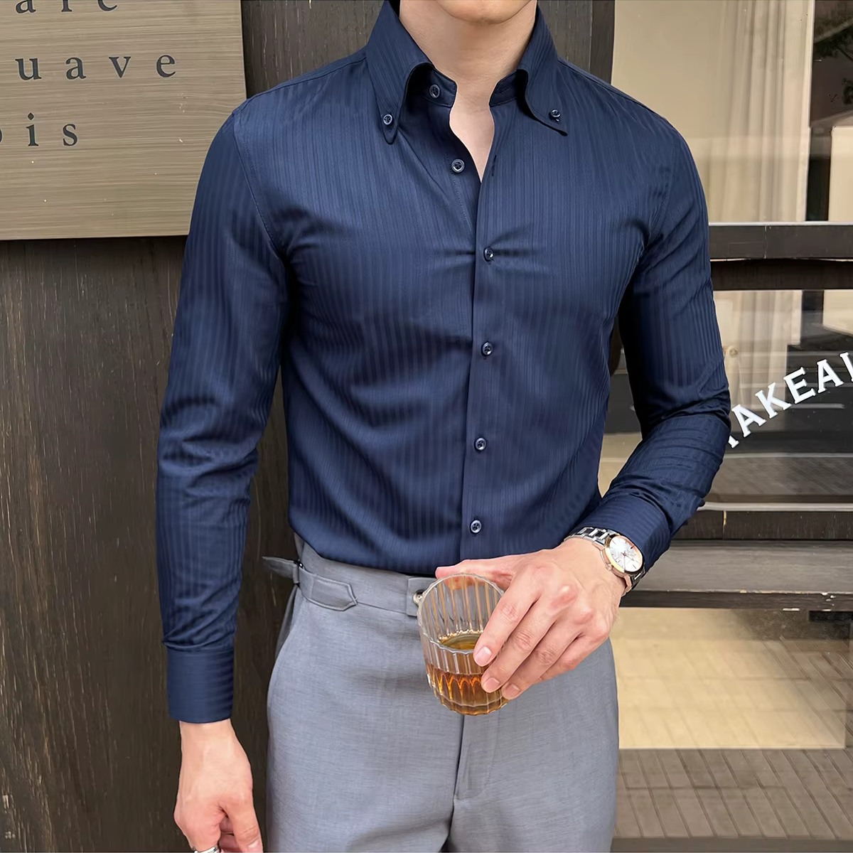 Ethan | Tailored Slim Fit Men's Dress Shirt 4