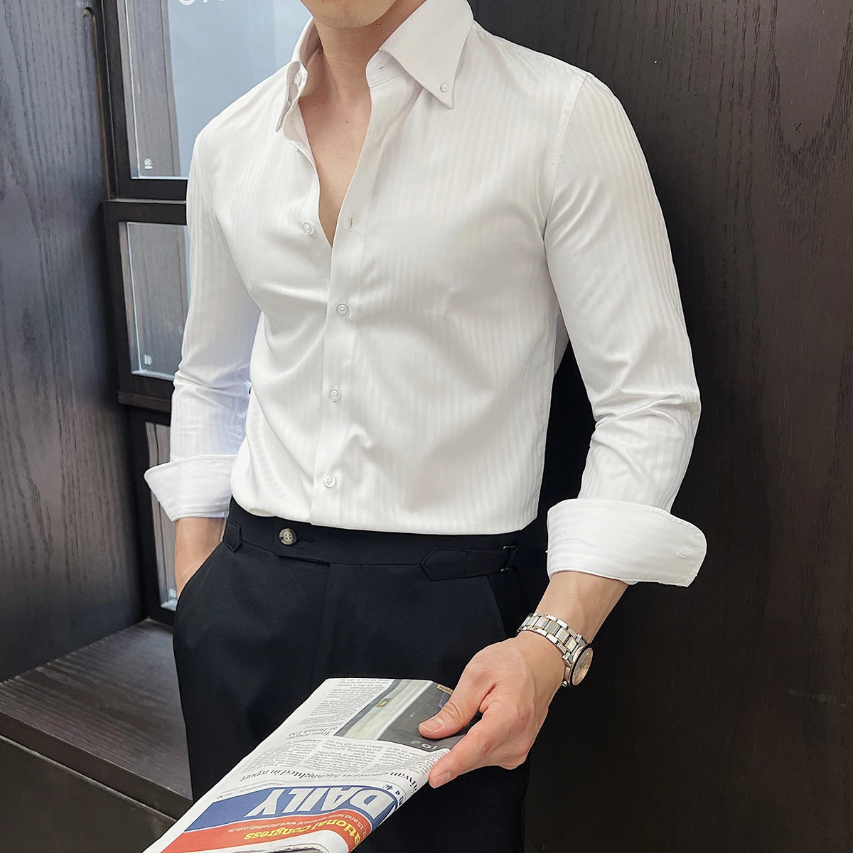 Ethan | Tailored Slim Fit Men's Dress Shirt 6