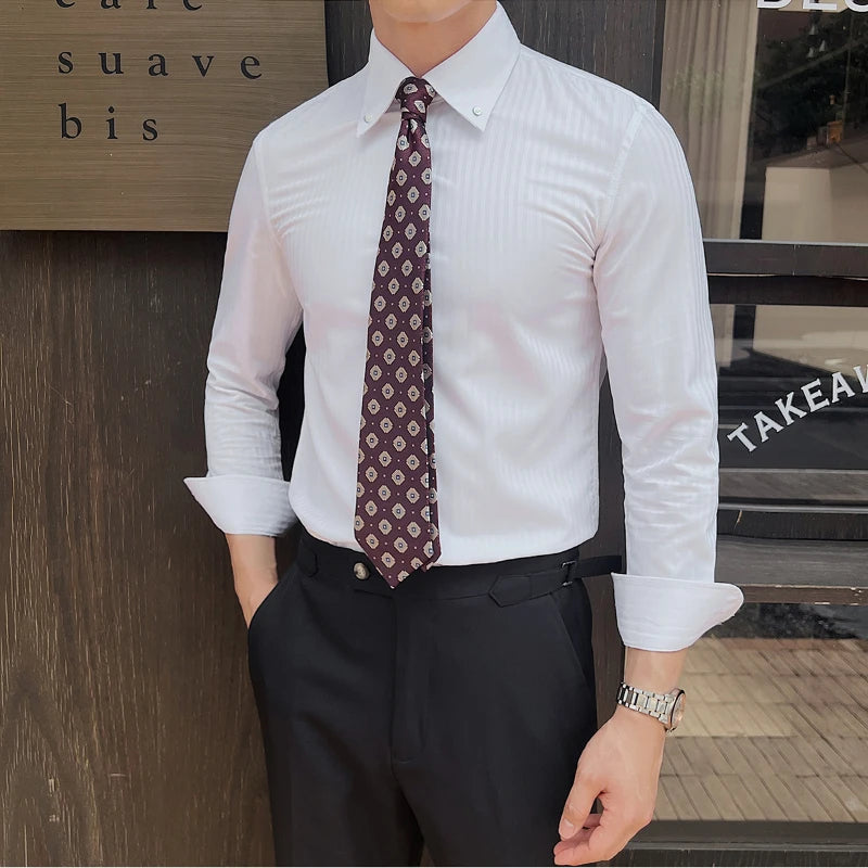 Ethan | Tailored Slim Fit Men's Dress Shirt 7