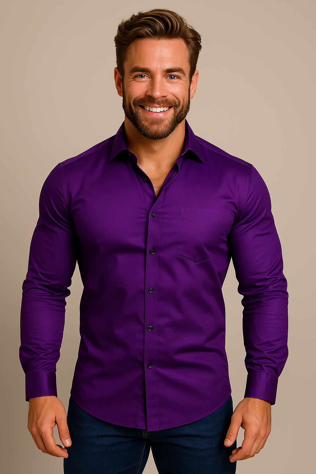 Everyday Style | Men's Dress Shirt with Tailored Fit & Lightweight Fabric 10