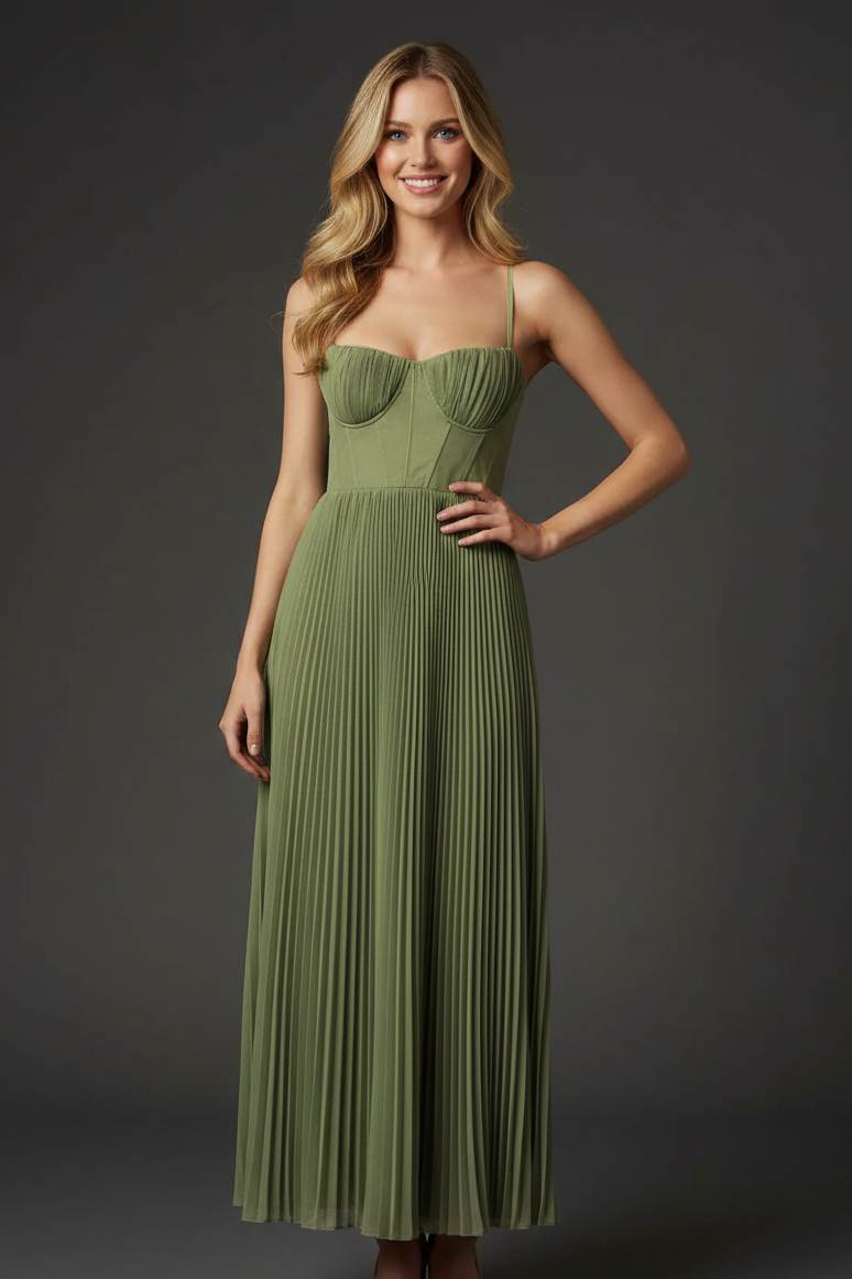 Midi Dress with Flare Design