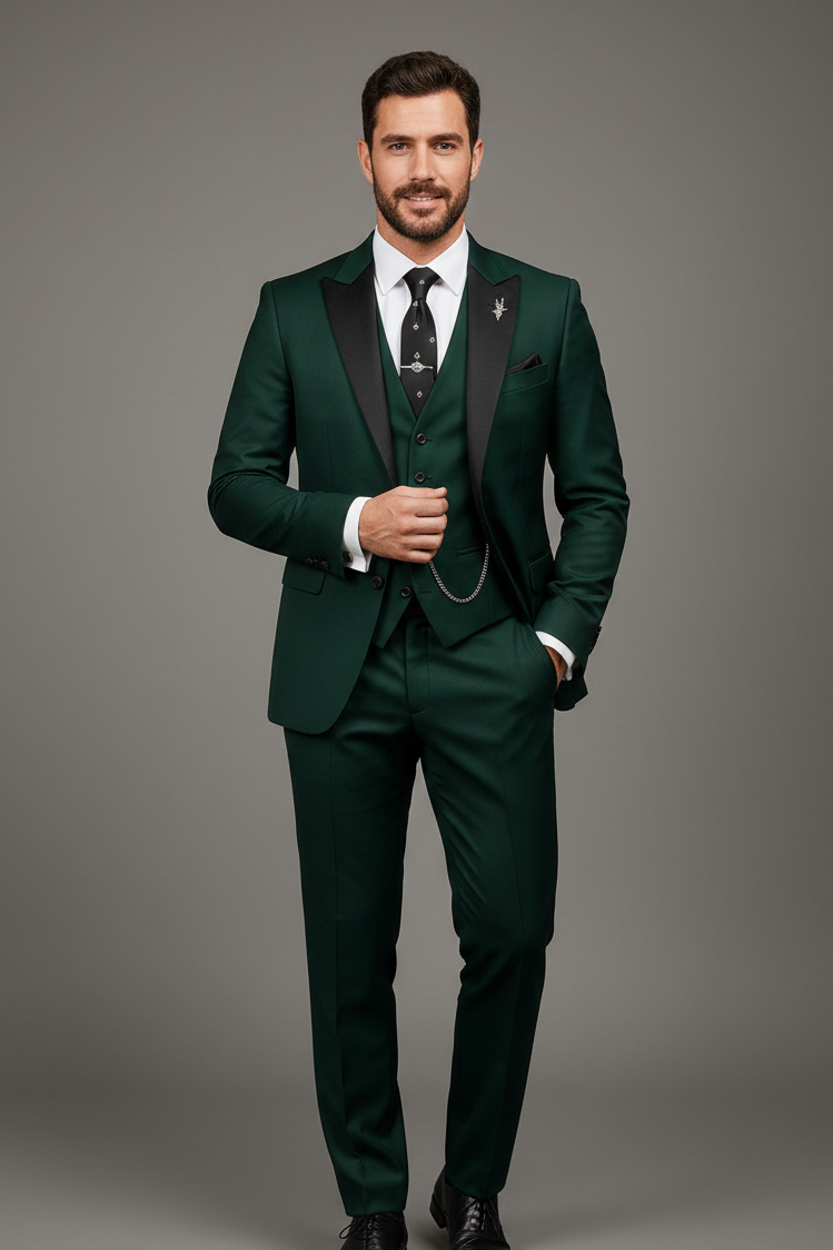 Men's Suit with 3-Piece Slim Fit